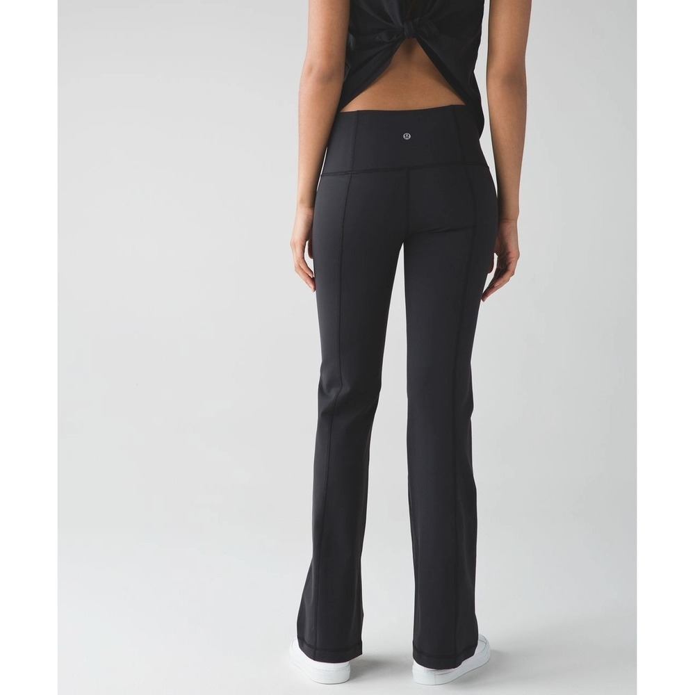 280 Lululemon Groove Pant Flare Black High Rise Yoga Leggings Pants(Size 4, EUC)